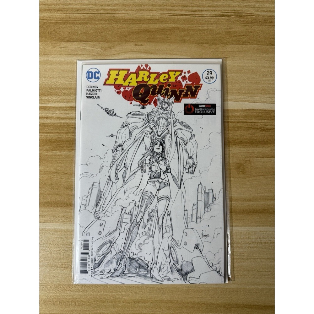 HARLEY QUINN #29 TIMMS GAMESTOP EXLUSIVE B&W SKETCH VARIANT 2016 DC COMICS